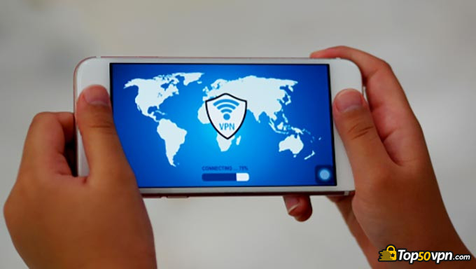 Les VPN sont-ils légaux: un VPN actif sur un téléphone.