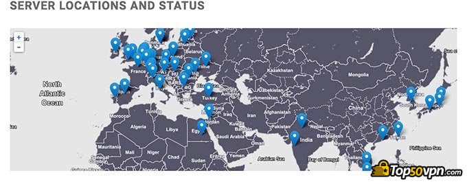 Avantages du VPN: emplacements des serveurs.