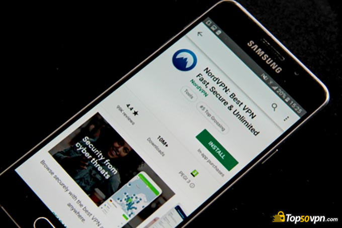 Comment utiliser un VPN: NordVPN sur un appareil mobile.